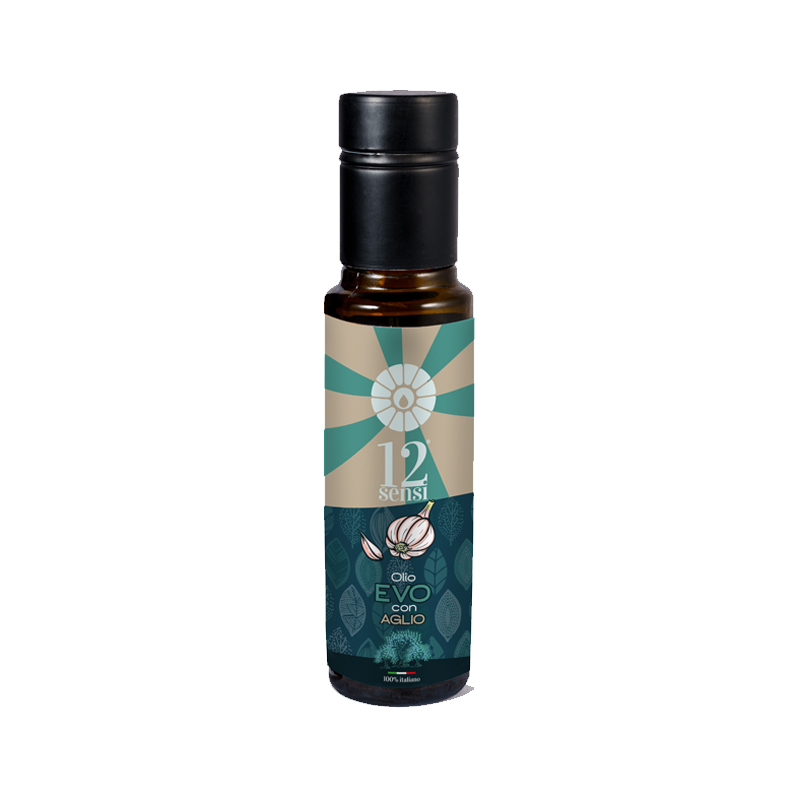 Bottiglia 100 Ml Olio Extravergine Di Oliva Aglio
